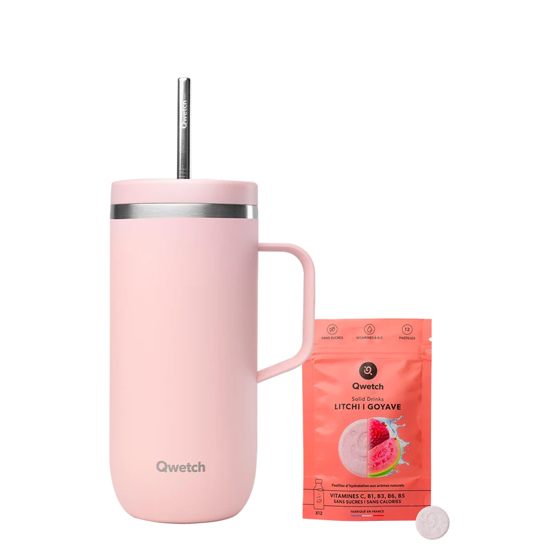 Kit Solid Drinks Litchi Goyave - Cold Cup Pastel Rose
