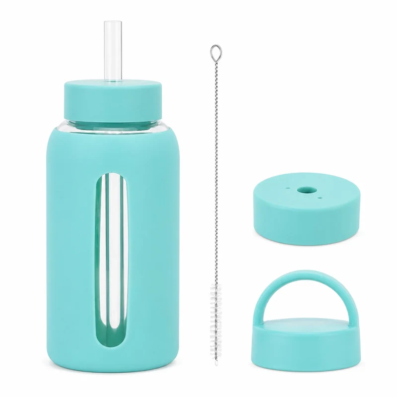 Gourde en Verre avec Protection Silicone