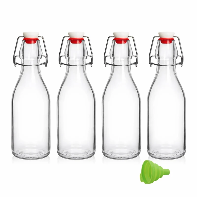 Gourde en Verre Bouteille et Entonnoir