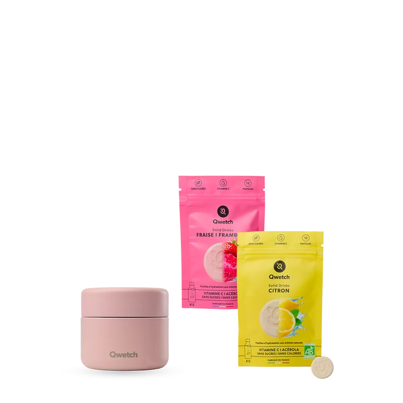 Kit Solid Drinks Fraise Framboise & Citron - Routine Box Pastel Rose