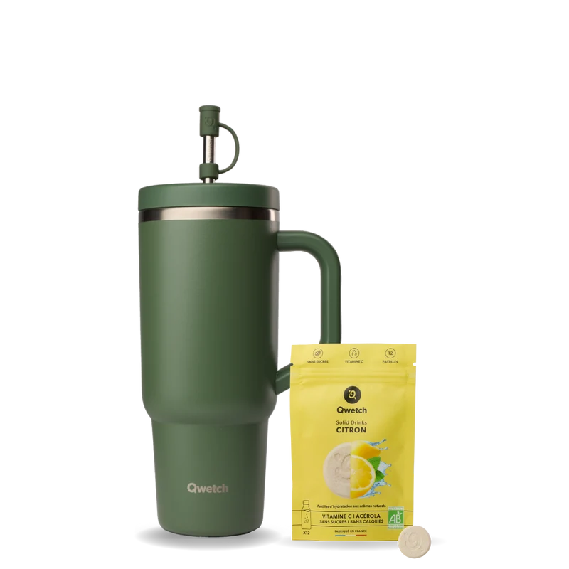 Kit Solid Drinks Citron - Travel Cup Kaki