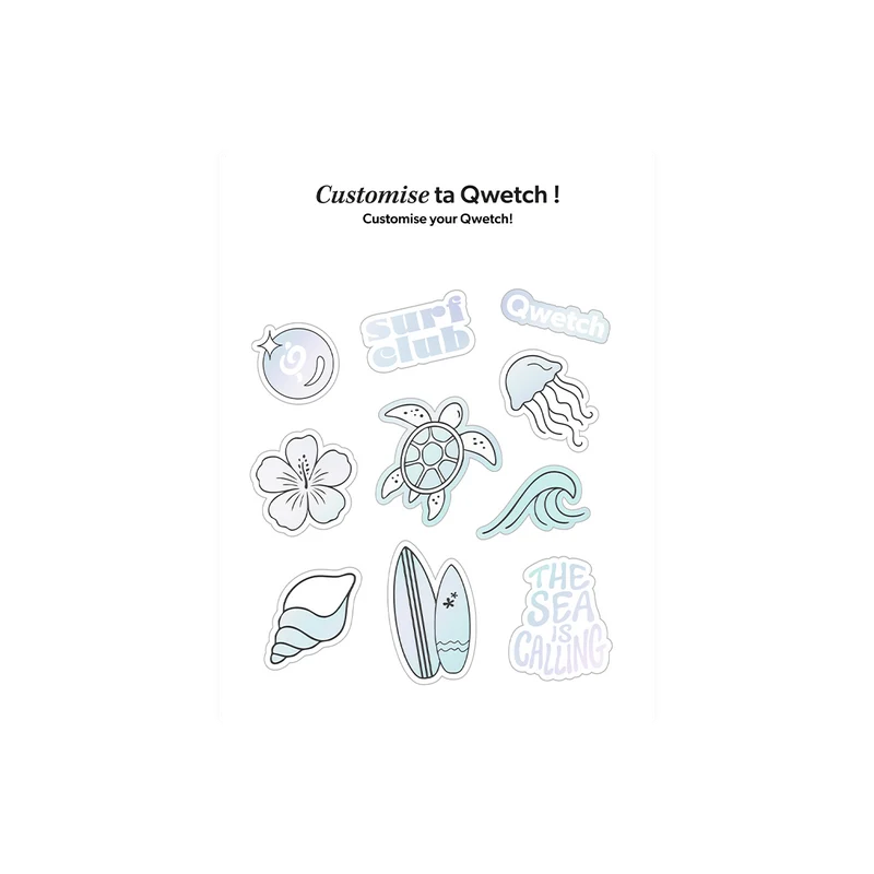 Planche de stickers Édition limitée - Coquillages Pastel Bleu
