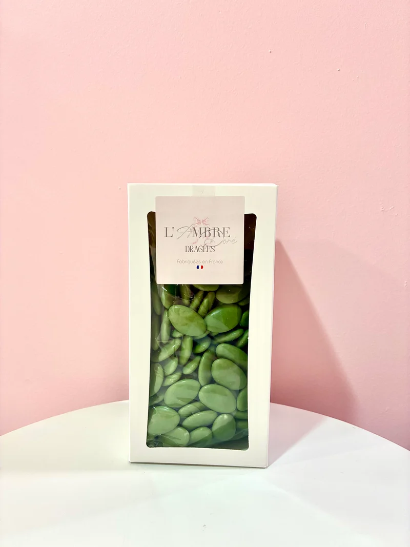 1kg Dragées cacao 54% Vert Sauge |