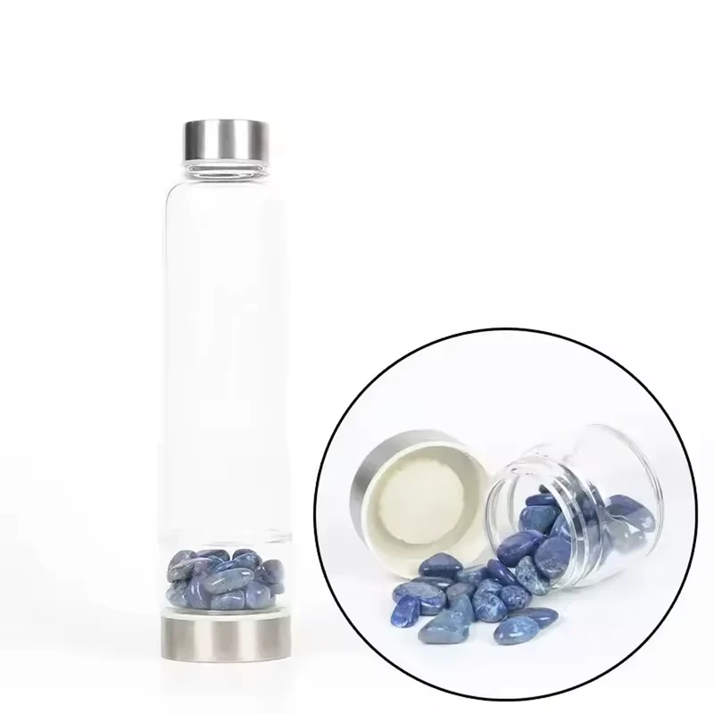 Gourde en Verre Purification Pierre Naturelle