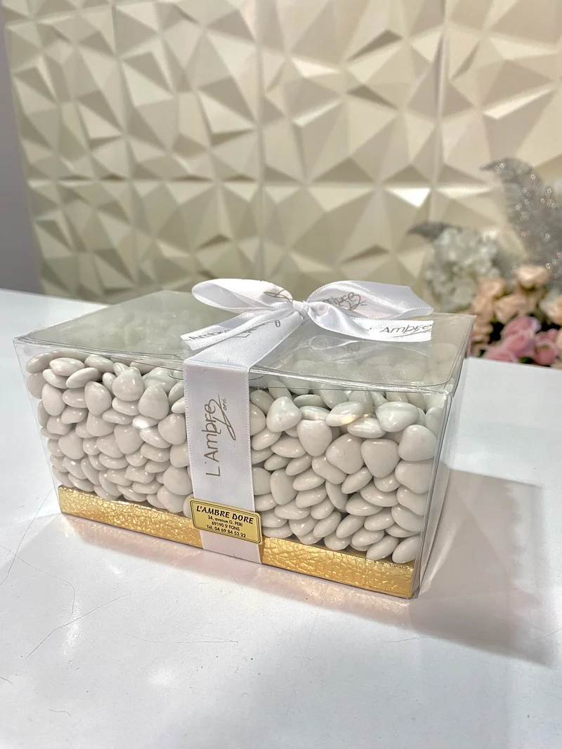 Dragées minis cœurs blanc chocolat | 500g