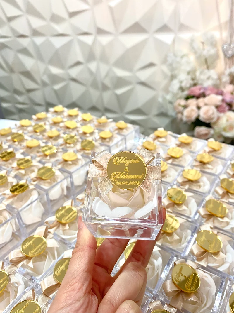 Rose de savon avec plexi