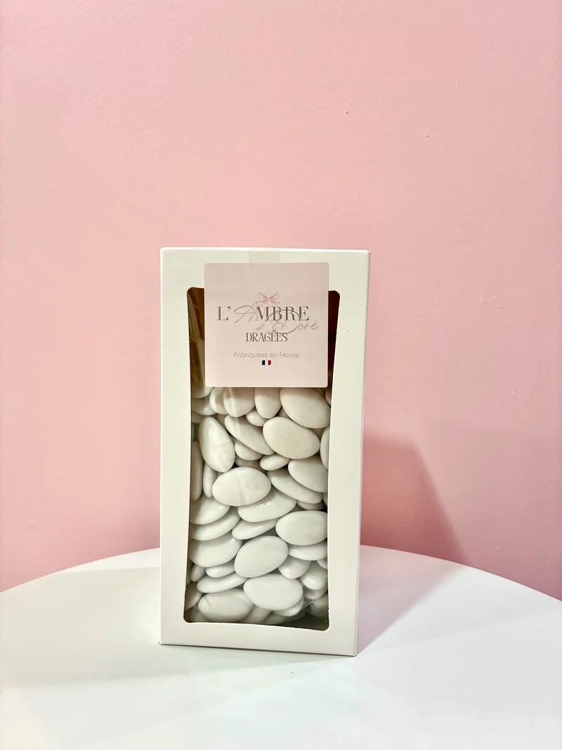 1kg Dragées cacao 54% | Blanc | fabrication française