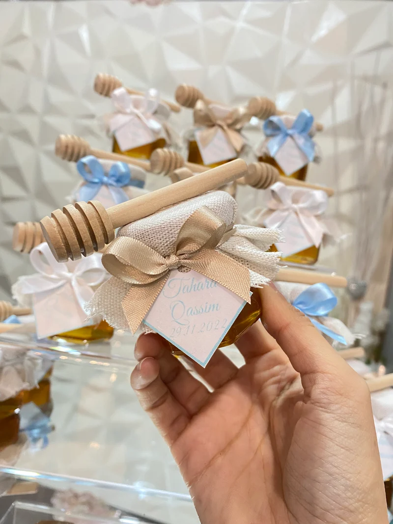 Pot de miel bucolique | cadeaux invités | baptême