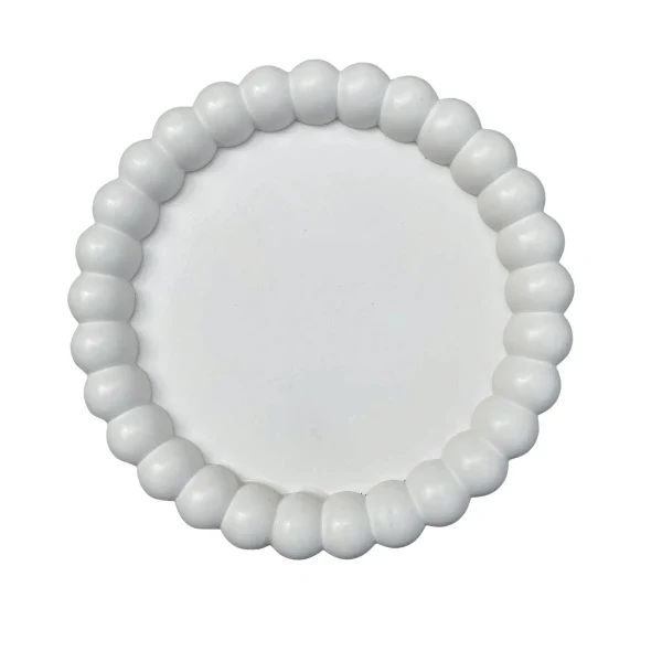 Vide-poche design rond résine blanche