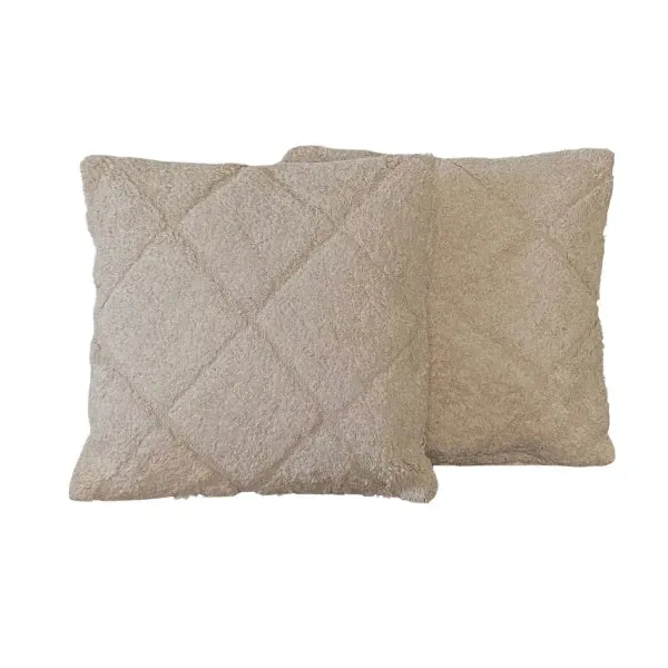 Coussin carré Tufté naturel
