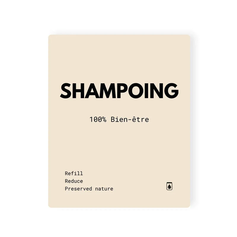 Étiquette SHAMPOING waterproof Beige Refill