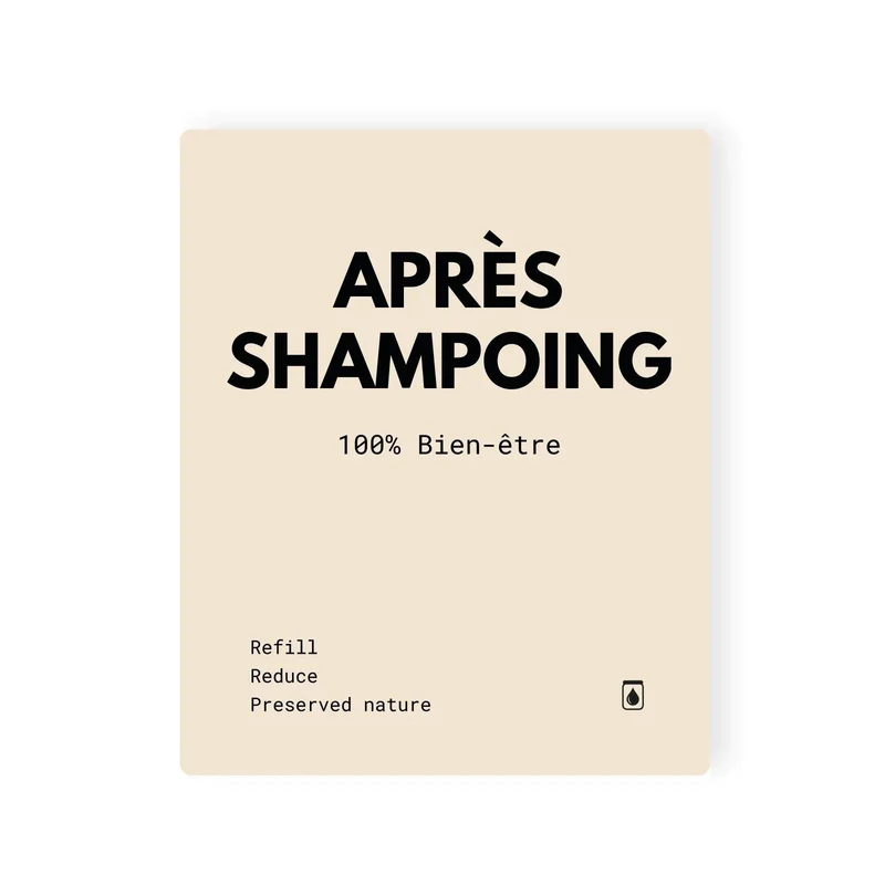 Étiquette APRES-SHAMPOING waterproof Beige Refill