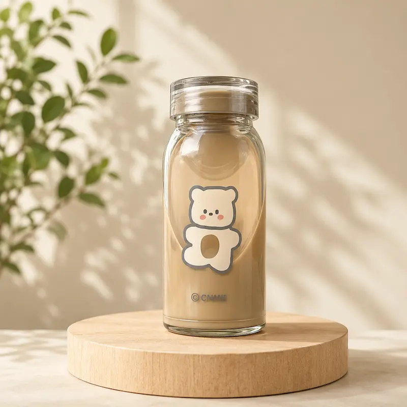 Bouteille en verre ours 500 ml - Design mignon