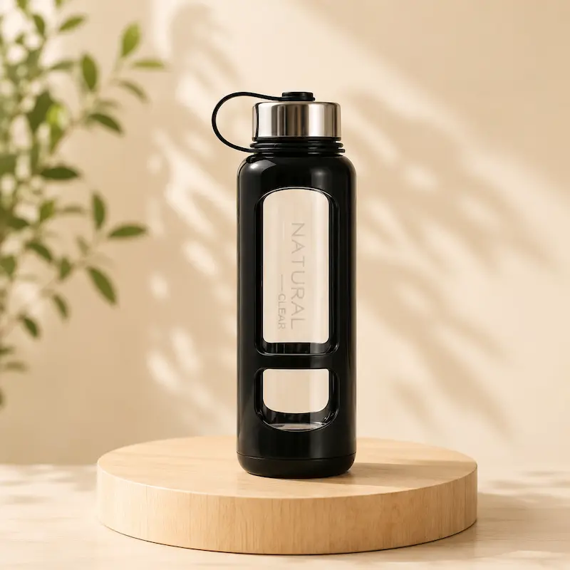 Bouteille en verre anti-brûlure - Protection thermique | SafeGlass