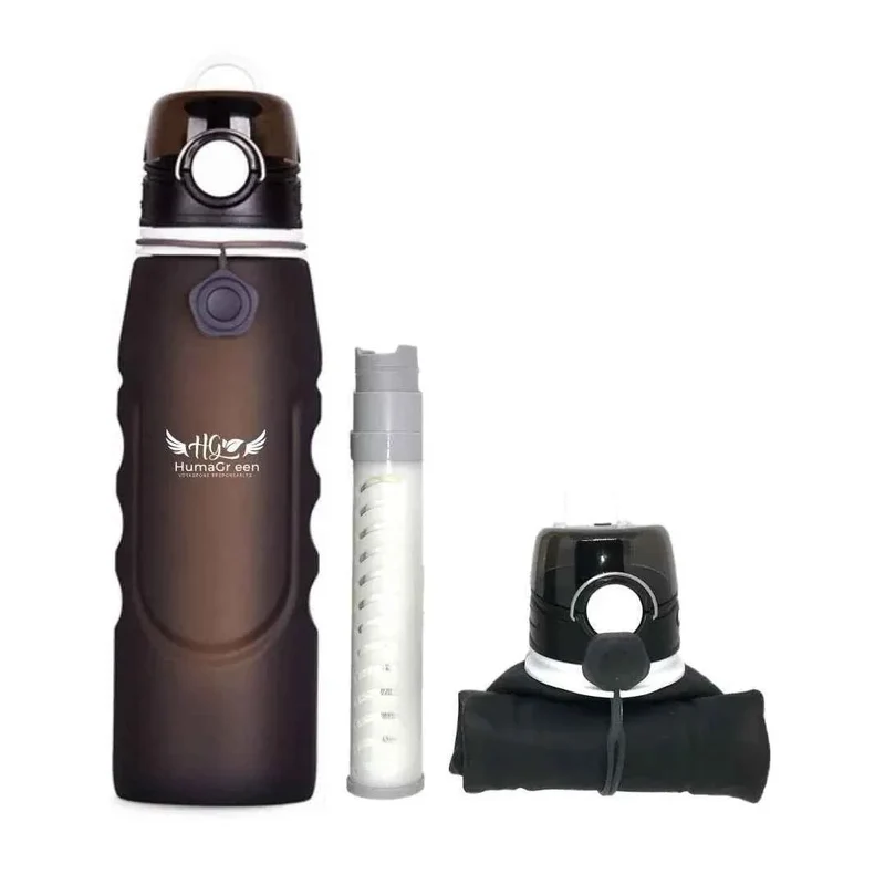Gourde Filtrante Pliable 1L Anti-Fuite HumaGreen