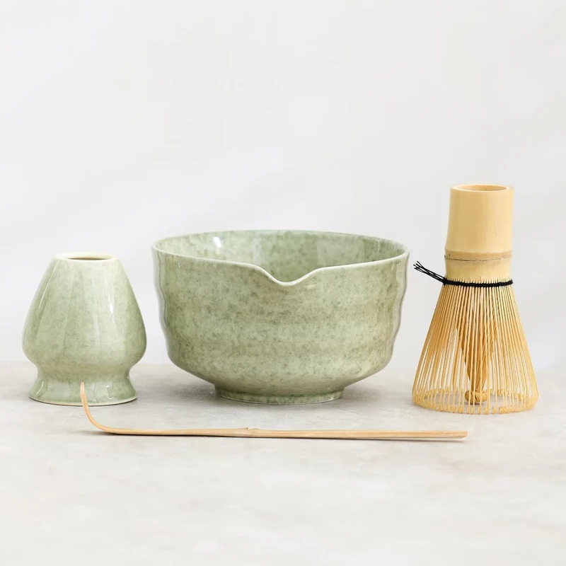 Set Matcha 500ml Nature Glaçure Vert Mousse