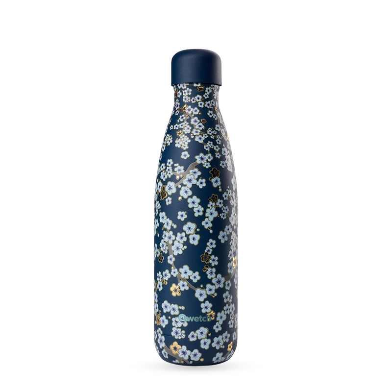 Bouteille isotherme - Originals Flowers Bleu Nuit