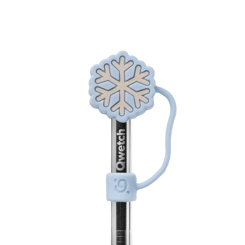 Embout pour paille flocon - Pastel Bleu