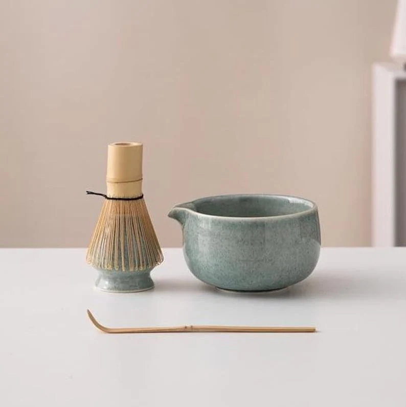 Set de Matcha cristaline bleu 450ml