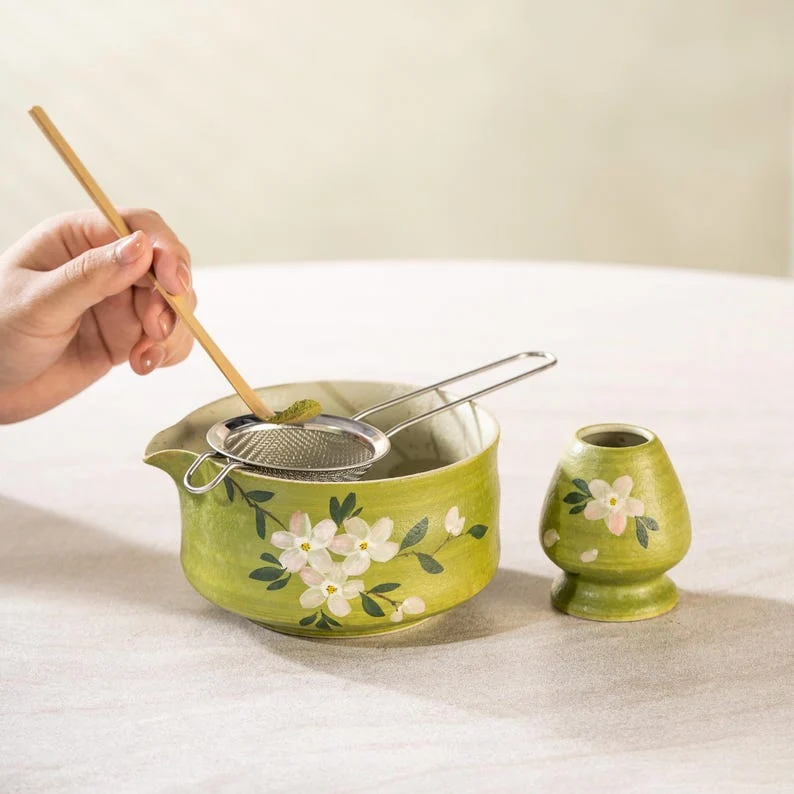Set Matcha 500ml Complet Fouet Scoop Holder