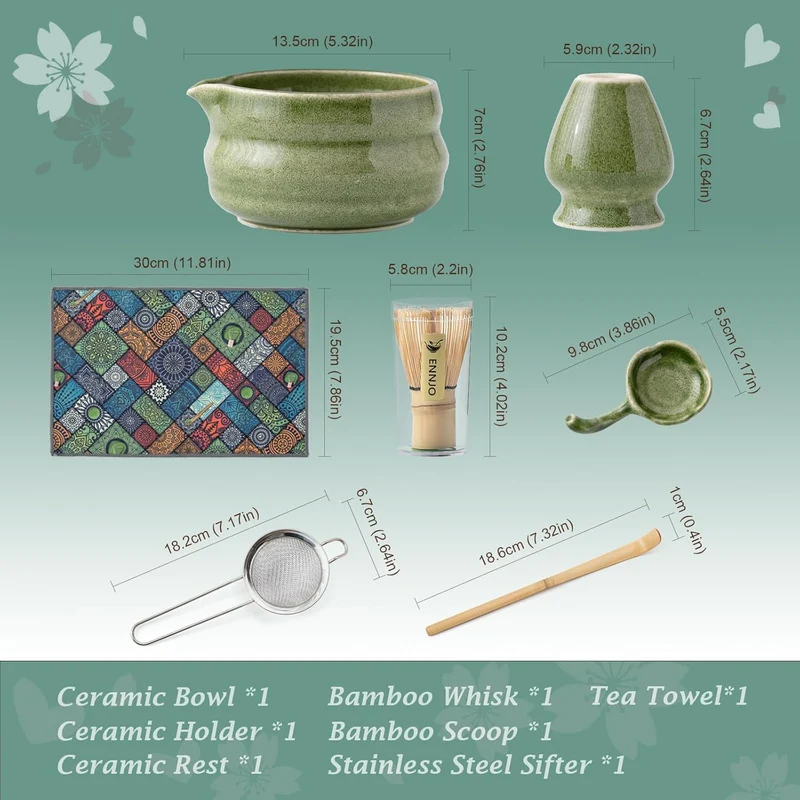 Set Matcha 500ml Sakura Fleurs Cerisier Rose