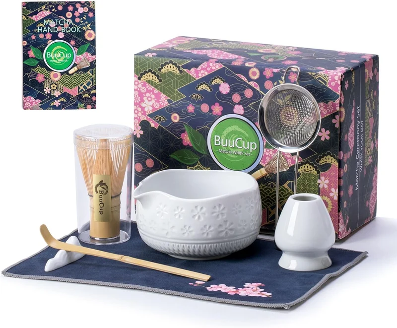 Set Matcha Sakura Blanc Cerisier Neige Bowl