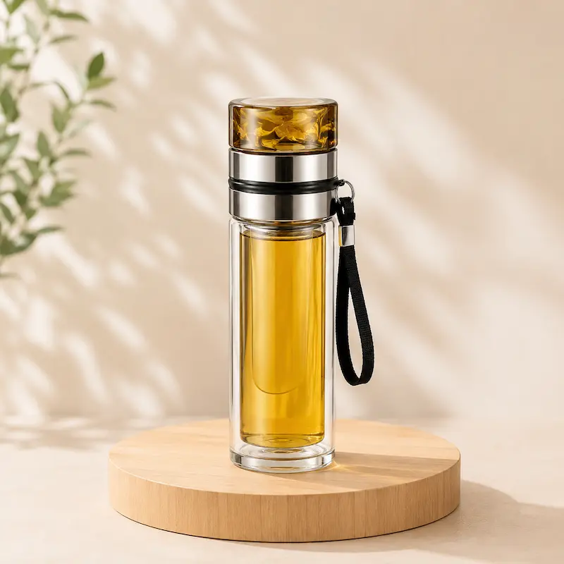 Gourde infusion thé en verre - Design durable