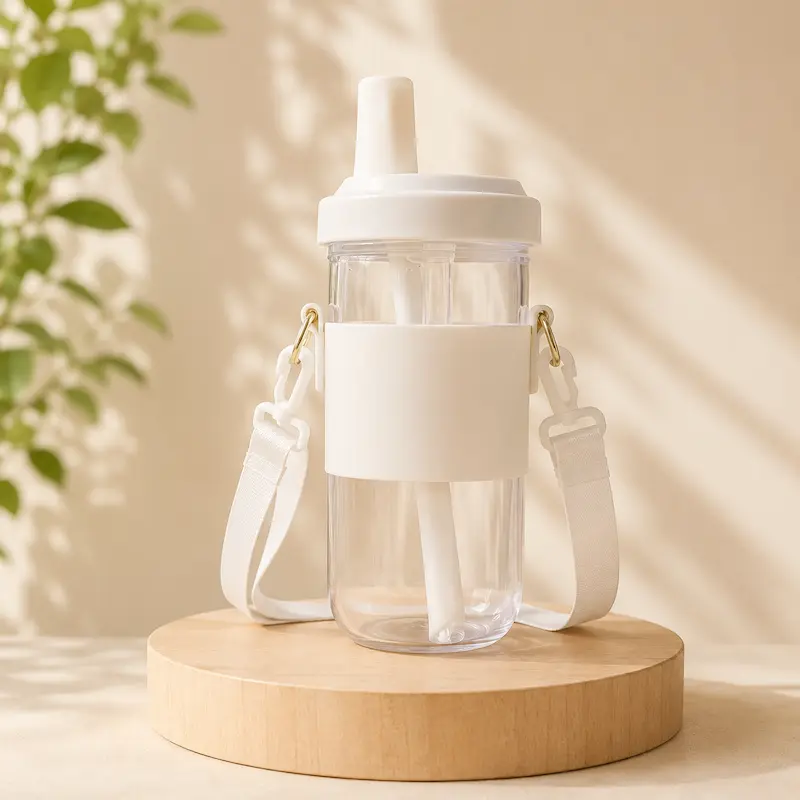 Gourde en verre avec paille – Élégante & saine