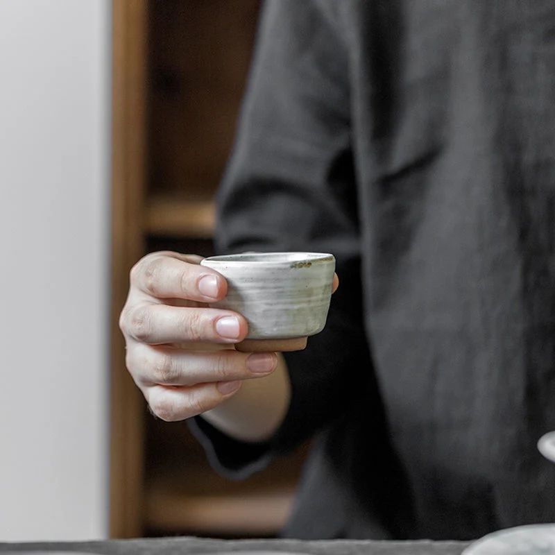 Tasse à thé céramique 50ml Noire Obsidienne