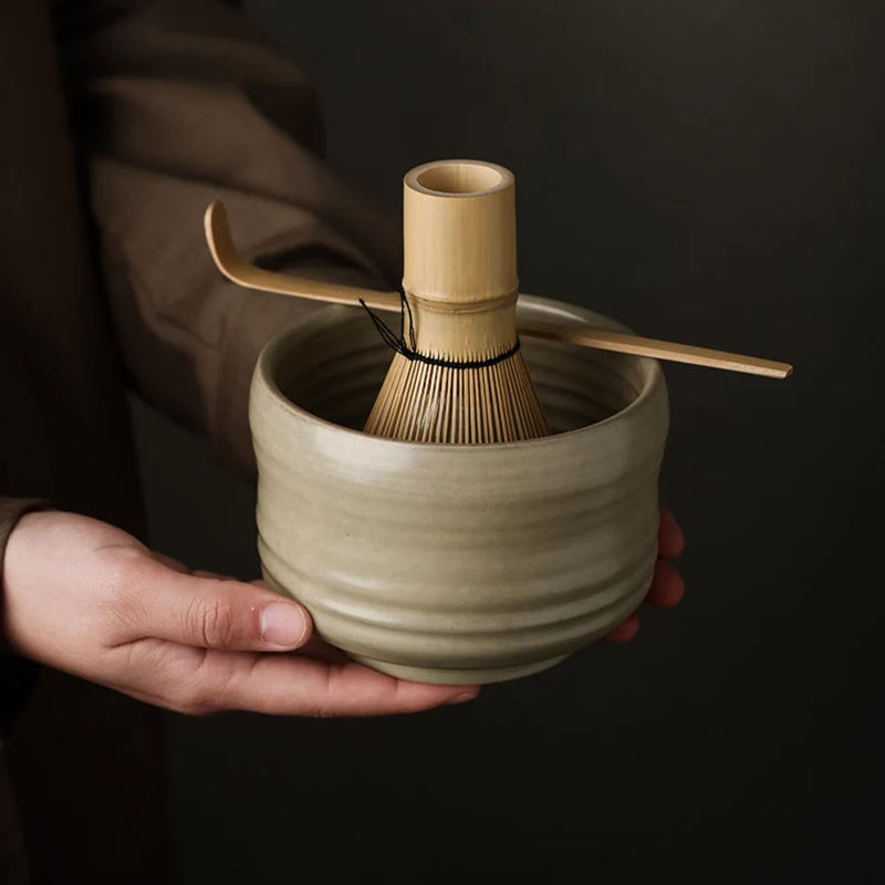 Set Matcha 470ml Japonais Authentique Bambou Fouet