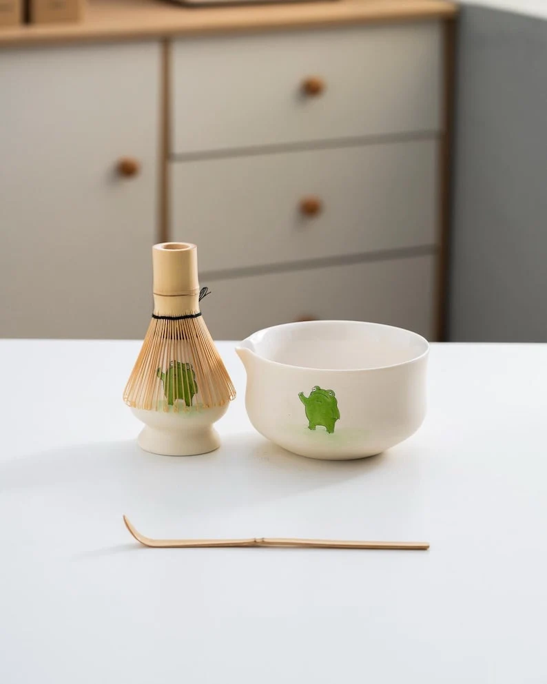 Set Matcha 450ml Bol Céramique Élégant Japonais