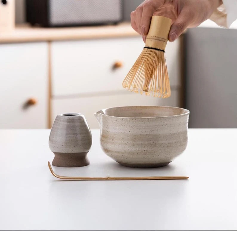 Set Matcha 450ml Céramique Artisanal Traditionnel