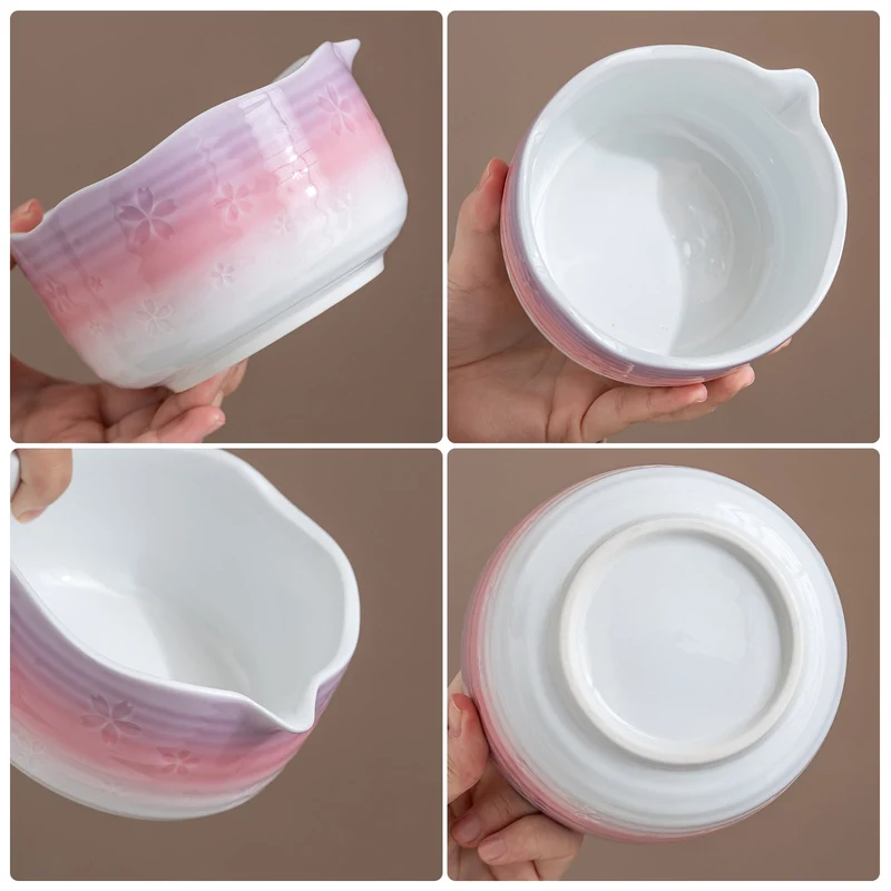 Set de matcha 450ml dégradé pastel