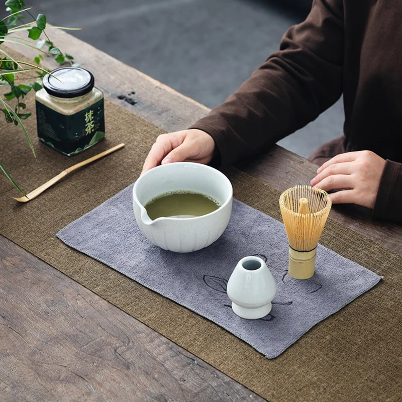 Set de matcha 450ml trois couleurs fleuré