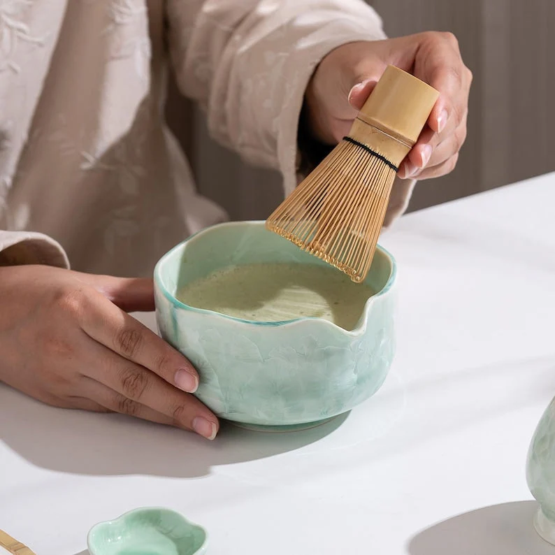 Set Matcha 600ml Bol Profond Fouet Bambou Sifter