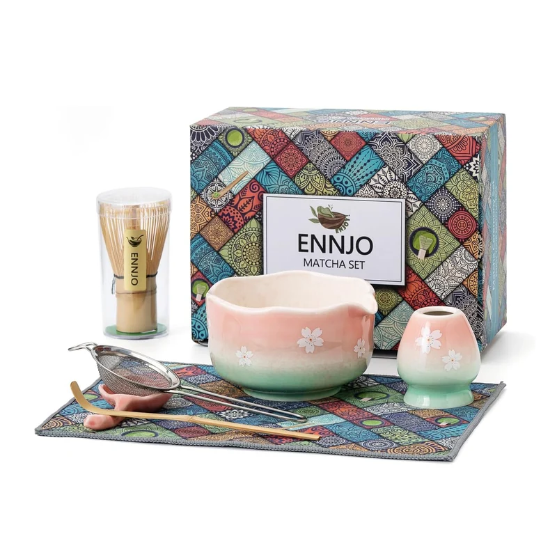 Set Matcha 500ml Sakura Fleur Cerisier Rose Petal