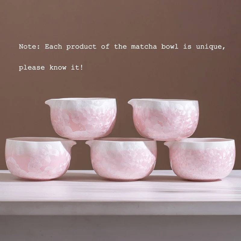 Set Matcha 700ml Rose Cristallisé Bol Unique