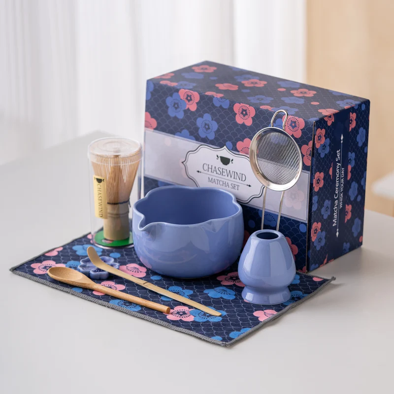 Set Matcha 500ml Pétale Bol Évasé Design Japonais