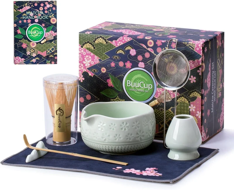 Set Matcha Sakura Menthe Vague Fleur Cerisier