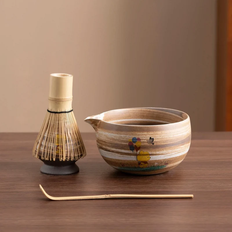 Set Matcha 450ml Floral Petite Taille Cadeau Idéal