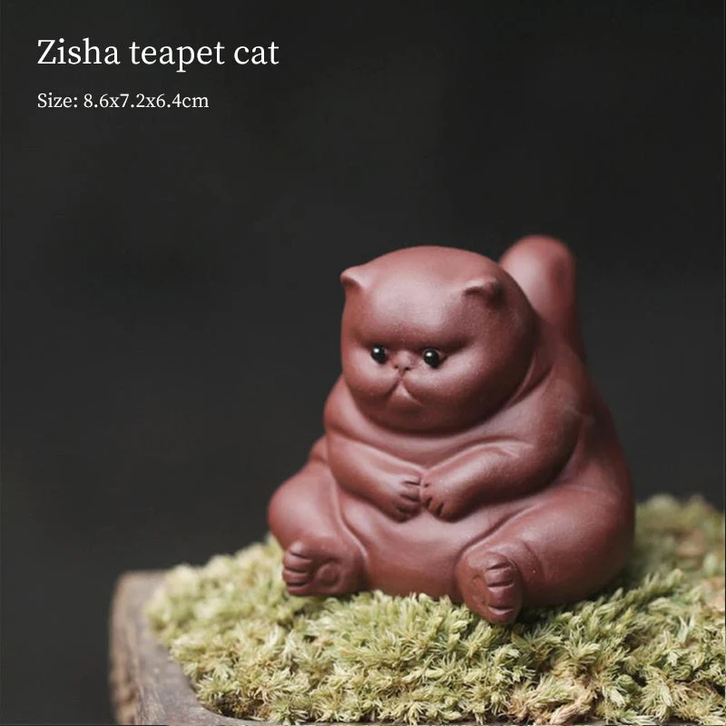 Mascottes de thé chat en argile