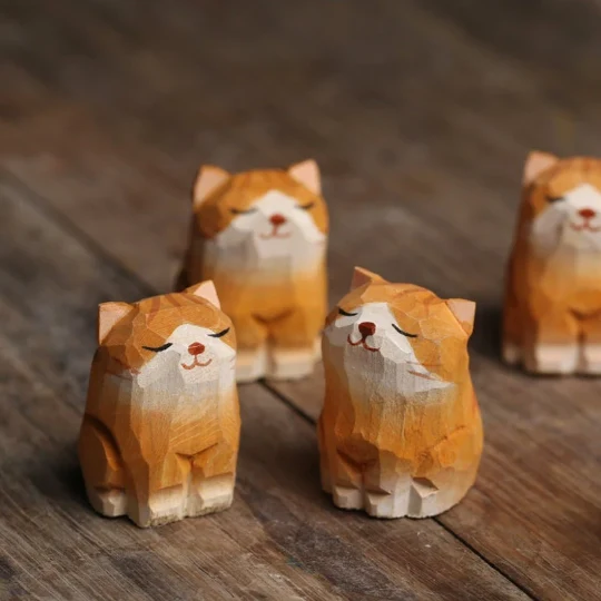Mascottes de thé 2 chats