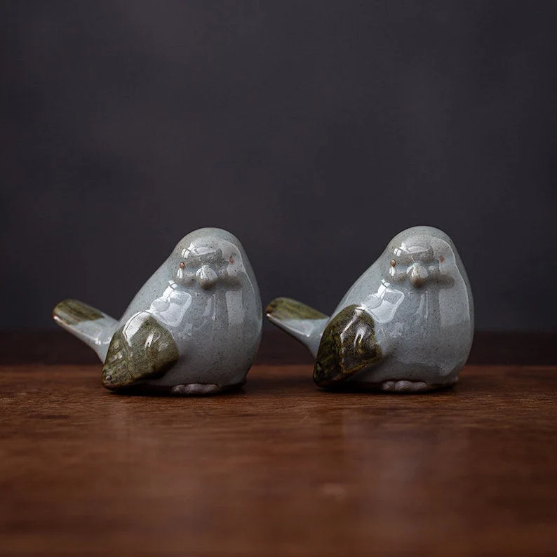 Mascottes de thé 2 oiseaux