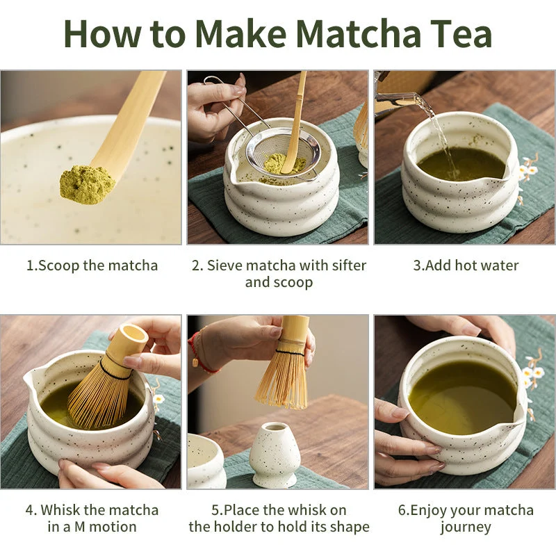 Set Matcha 500ml Cadeau Idéal Élégant Artisanal