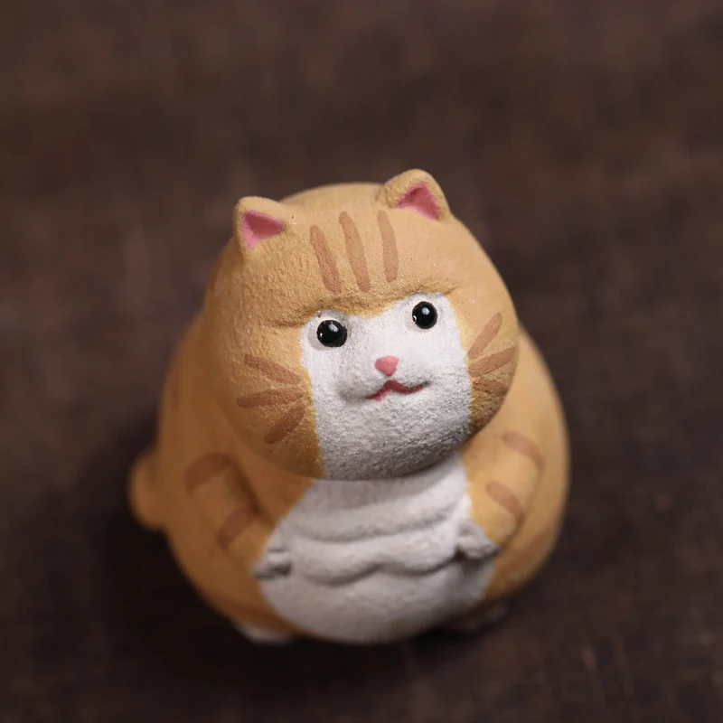 Mascottes de thé chat roux 6cm