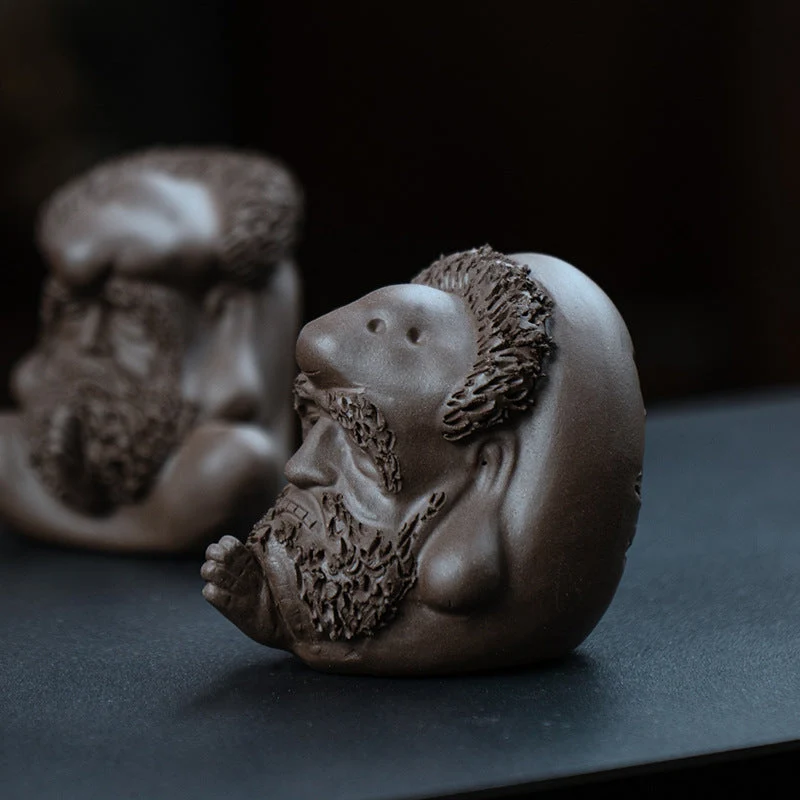 Mascotte de Thé Bouddha Rieur en Céramique