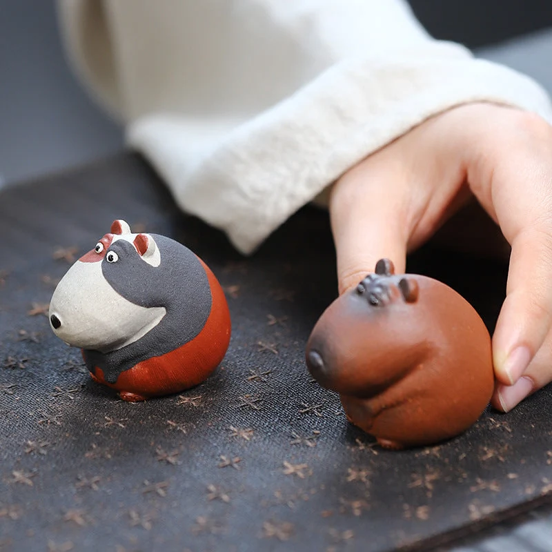 Mascottes de thé cute animal en argile