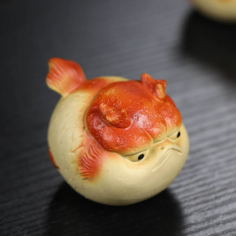 Mascottes de thé angry fish en argile