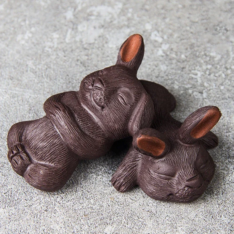 Mascottes de thé lapin en argile