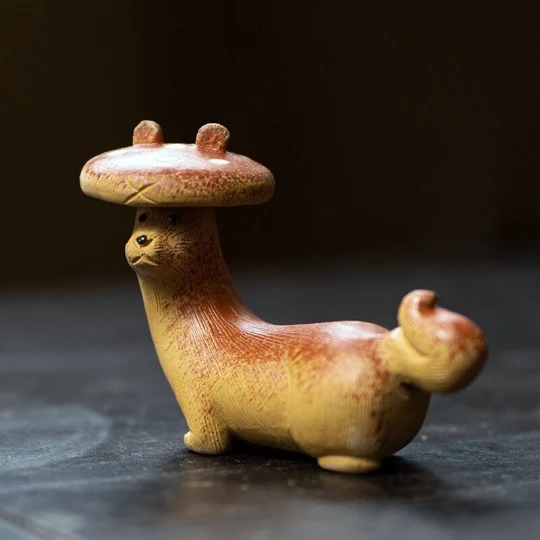Mascotte de Thé Carpe Bonheur en Argile